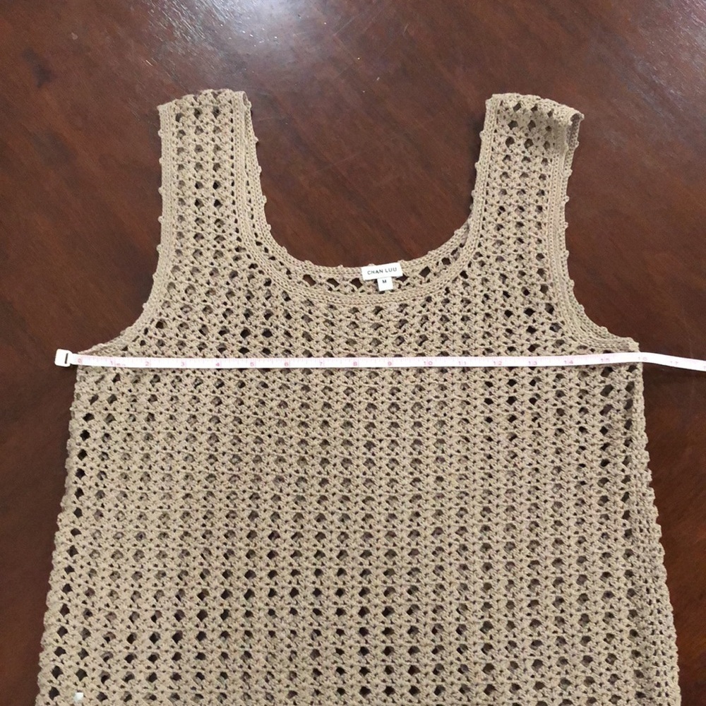 Chan Luu Crochet Sleeveless Tank Mint Cond Medium